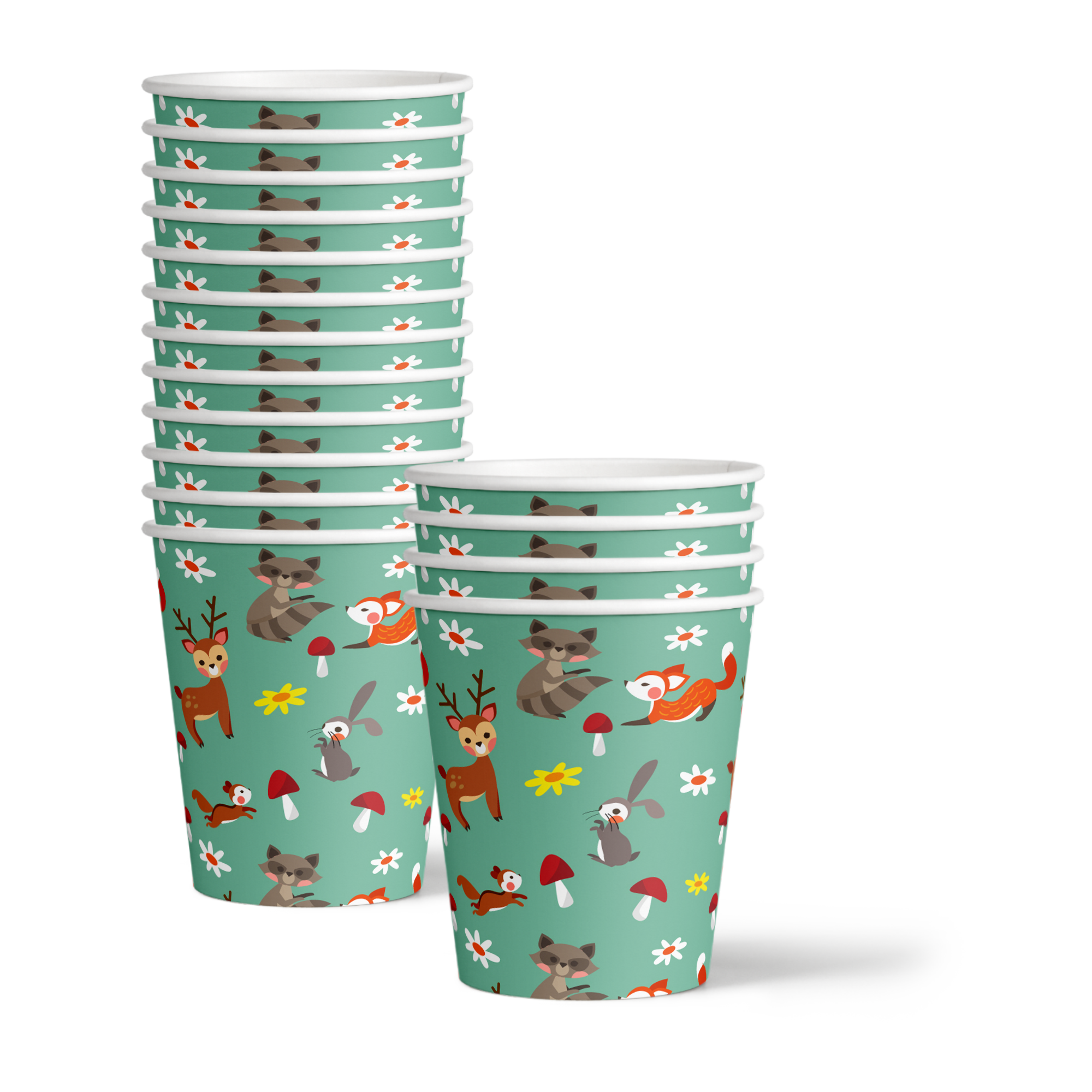 Woodland Animals Birthday Party Tableware Kit For 16 Guests - BirthdayGalore.com