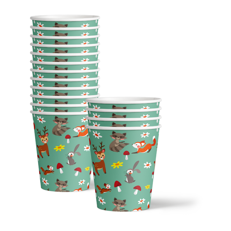 Woodland Animals Birthday Party Tableware Kit For 16 Guests - BirthdayGalore.com