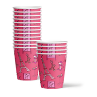 Pink Paris Birthday Party Tableware Kit For 16 Guests - BirthdayGalore.com