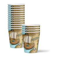 Pirate Treasure Map Birthday Party Tableware Kit For 16 Guests - BirthdayGalore.com