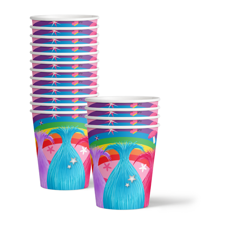 Trolls Birthday Party Tableware Kit For 16 Guests - BirthdayGalore.com