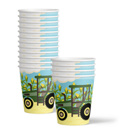 Tractor Time Birthday Party Tableware Kit For 16 Guests - BirthdayGalore.com