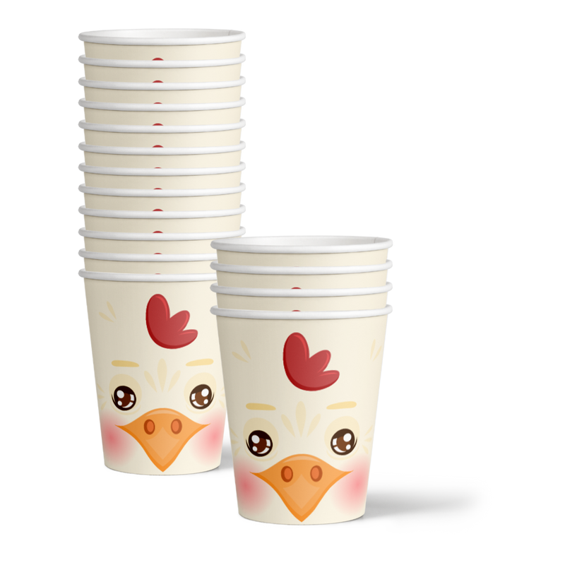 Chicken Birthday Party Tableware Kit For 16 Guests - BirthdayGalore.com