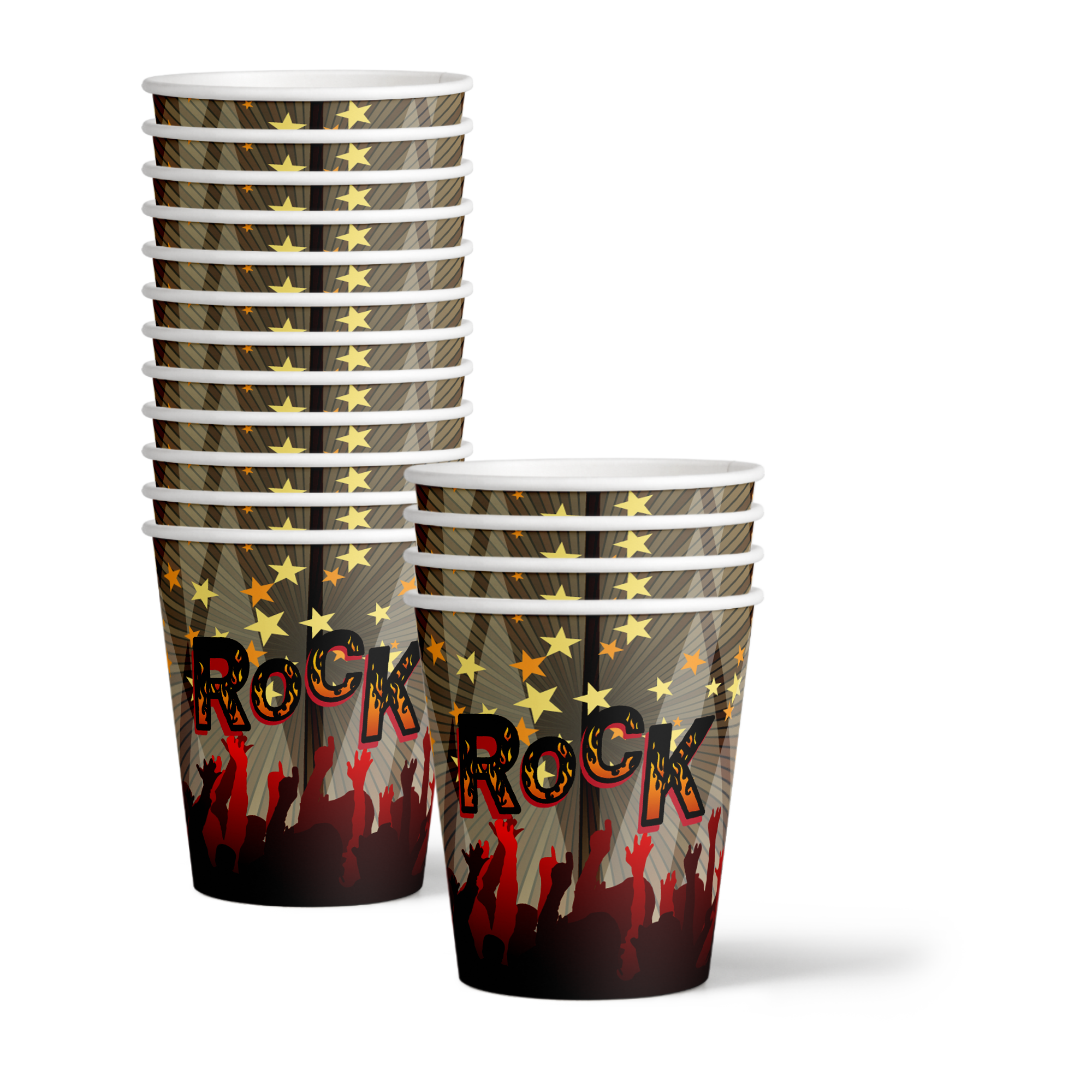 Rock Star Guitar Birthday Party Tableware Kit For 16 Guests - BirthdayGalore.com