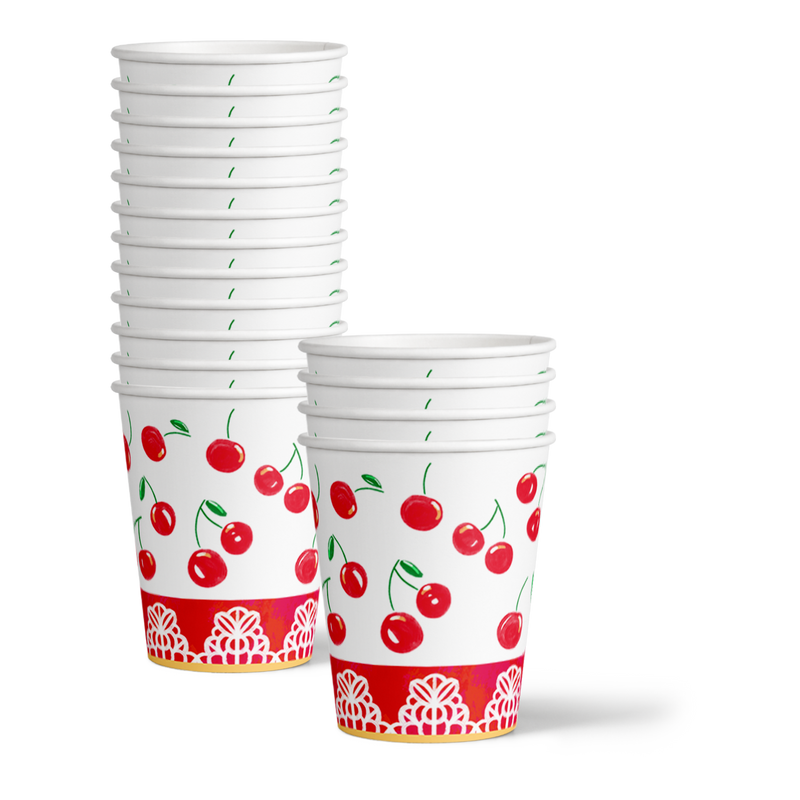 Cherry Birthday Party Tableware Kit For 16 Guests