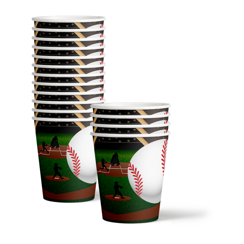 Baseball Birthday Party Tableware Kit For 16 Guests - BirthdayGalore.com