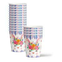 Floral Bunny Rabbit Birthday Party Tableware Kit For 16 Guests