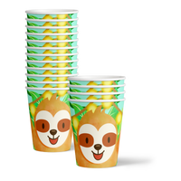 Sloth Boy Birthday Party Tableware Kit For 16 Guests