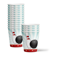 Bowling Fun Birthday Party Tableware Kit For 16 Guests - BirthdayGalore.com