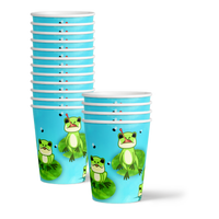 Frog Birthday Party Tableware Kit For 16 Guests