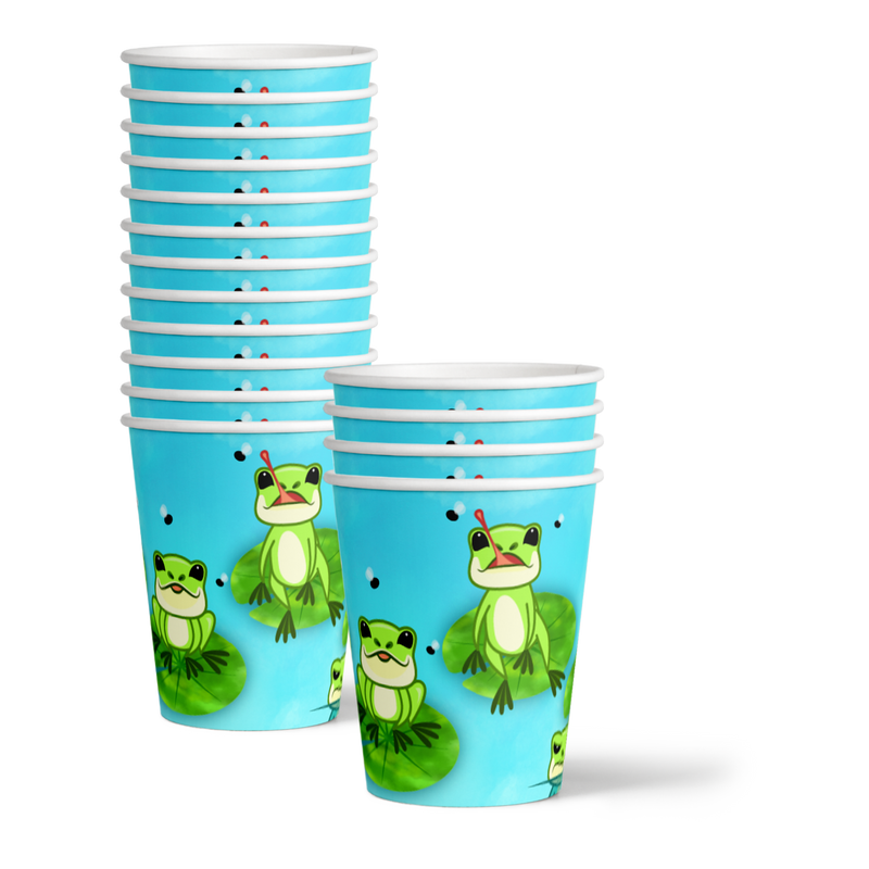 Frog Birthday Party Tableware Kit For 16 Guests