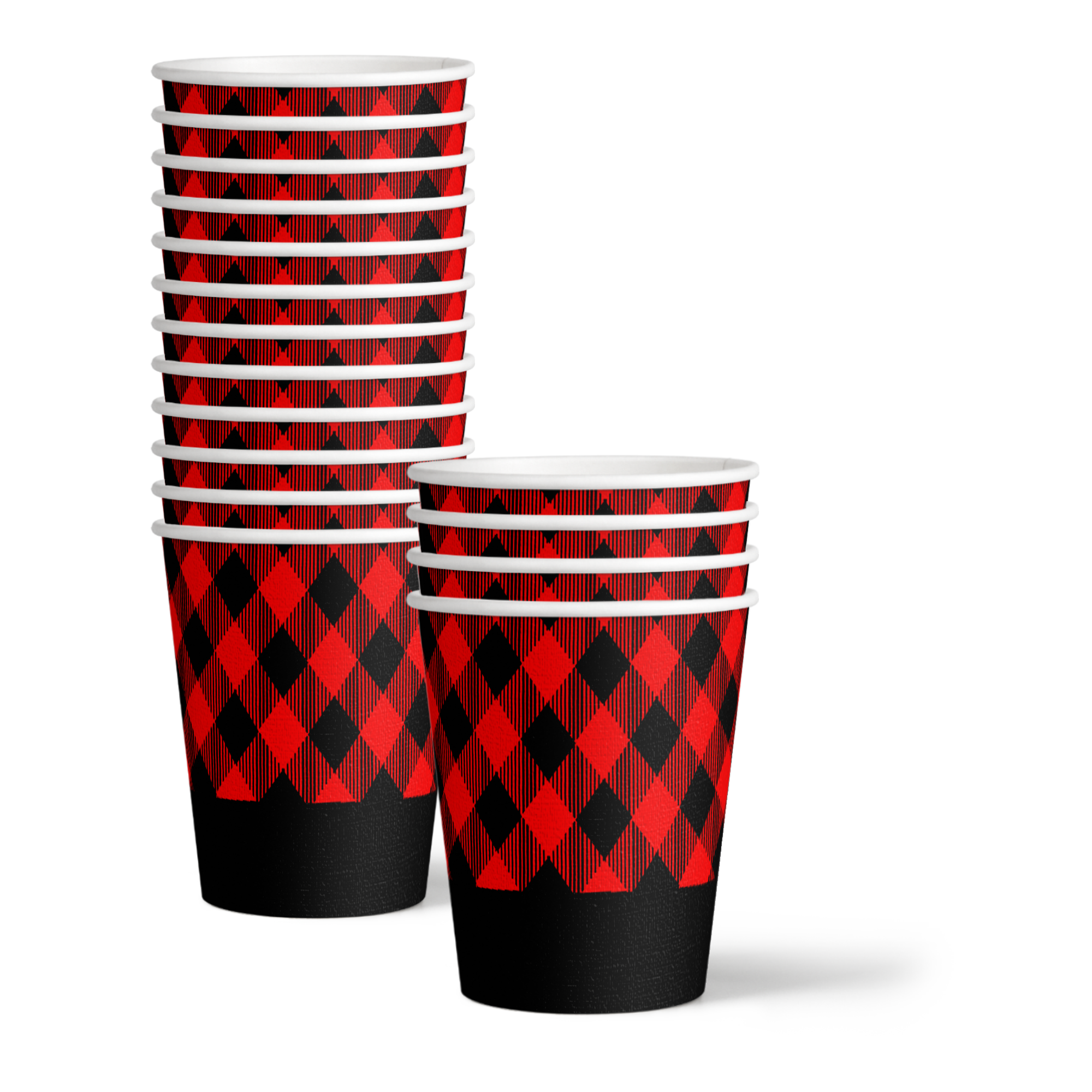 Buffalo Plaid Birthday Party Tableware Kit For 16 Guests