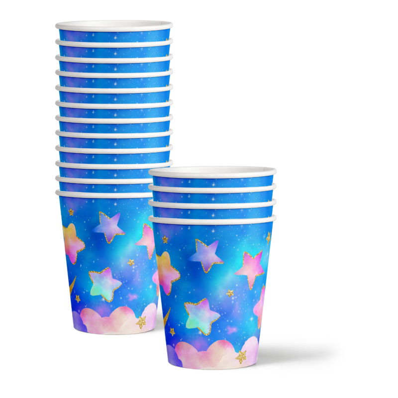 Birthday Galore Twinkle Little Star Gender Reveal Party Tableware Kit For 16 Guests