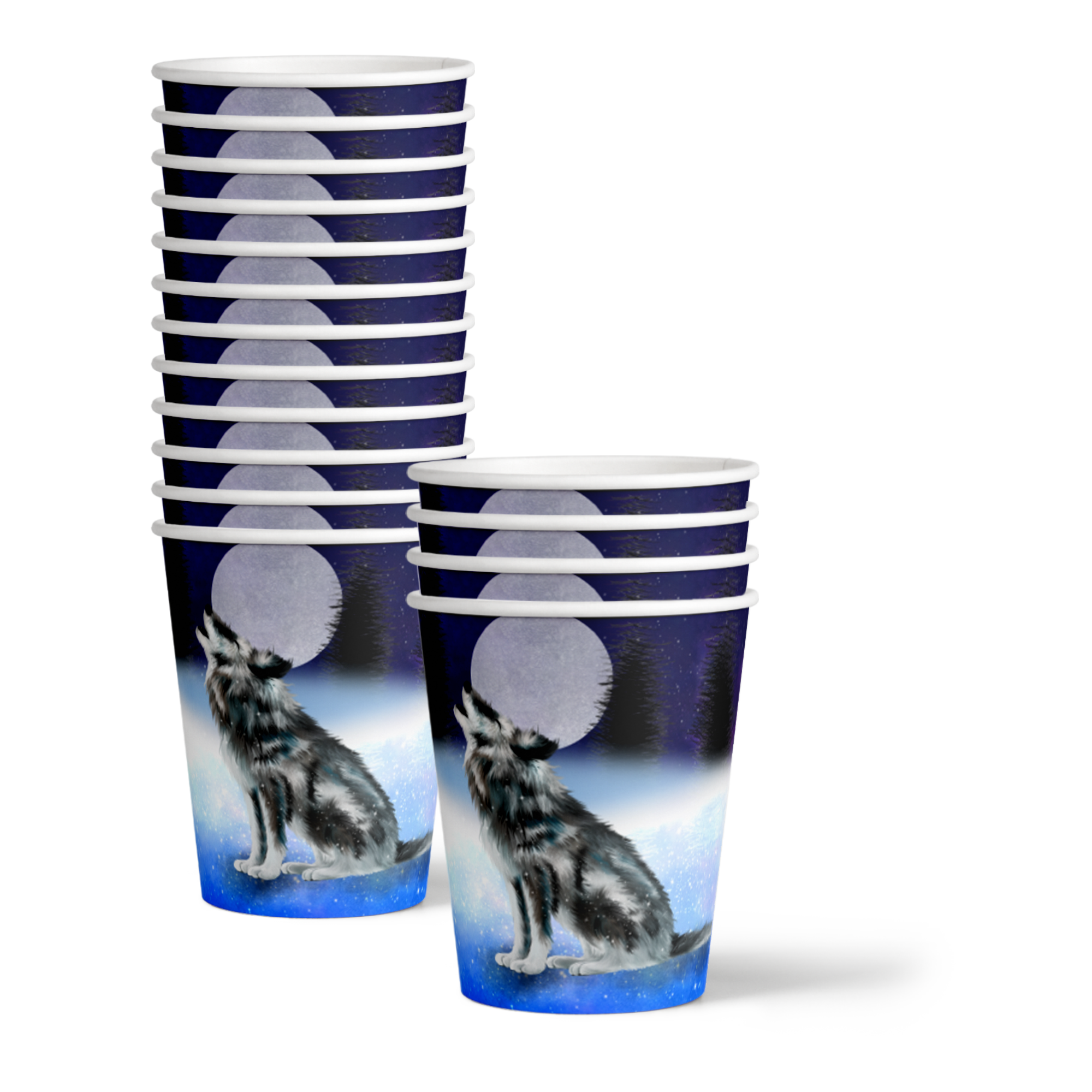 Wolf Birthday Party Tableware Kit For 16 Guests