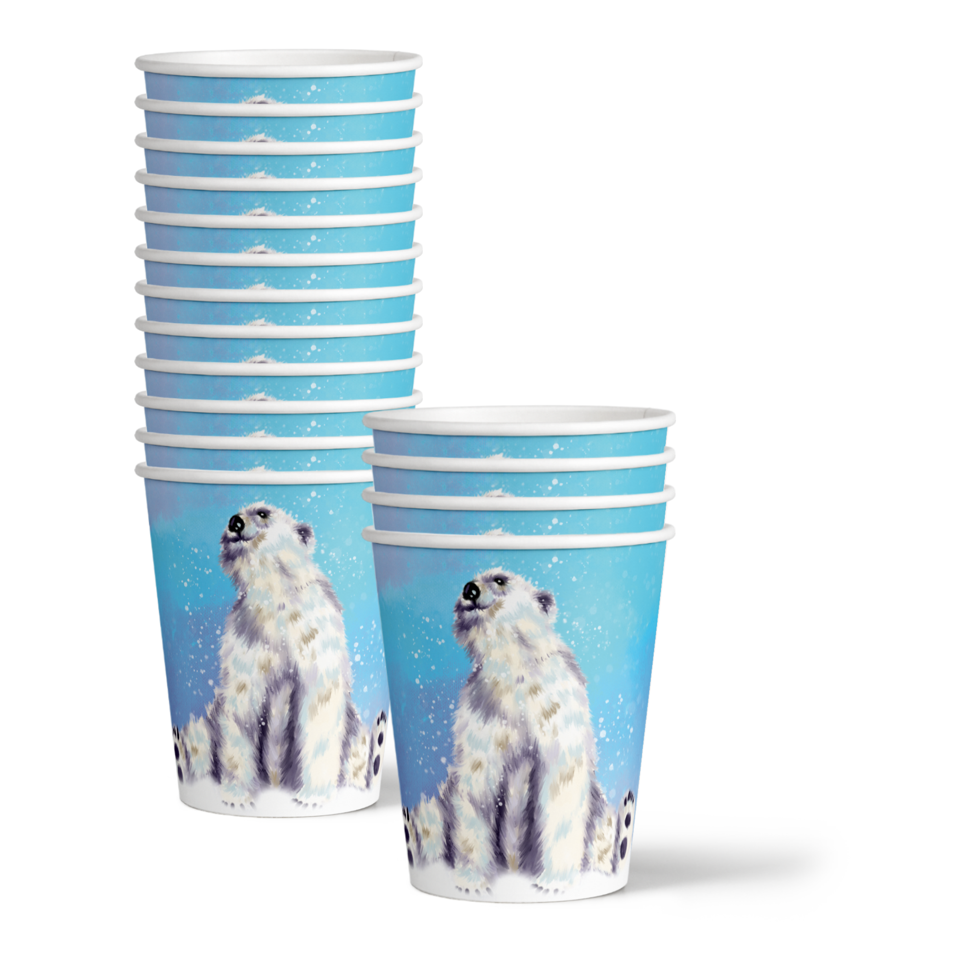 Polar Bear Birthday Party Tableware Kit For 16 Guests