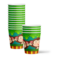 Monkey Birthday Party Tableware Kit For 16 Guests - BirthdayGalore.com