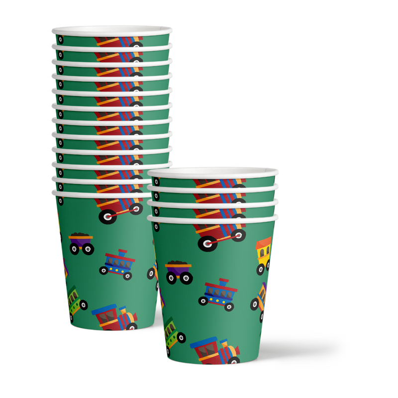 Train Birthday Party Tableware Kit For 16 Guests - BirthdayGalore.com