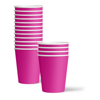 Solid Pink Birthday Party Tableware Kit For 16 Guests