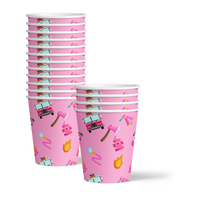 Fire Truck Girl Birthday Party Tableware Kit For 16 Guests - BirthdayGalore.com