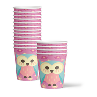 Girl Woodland Animals Birthday Party Tableware Kit For 16 Guests - BirthdayGalore.com