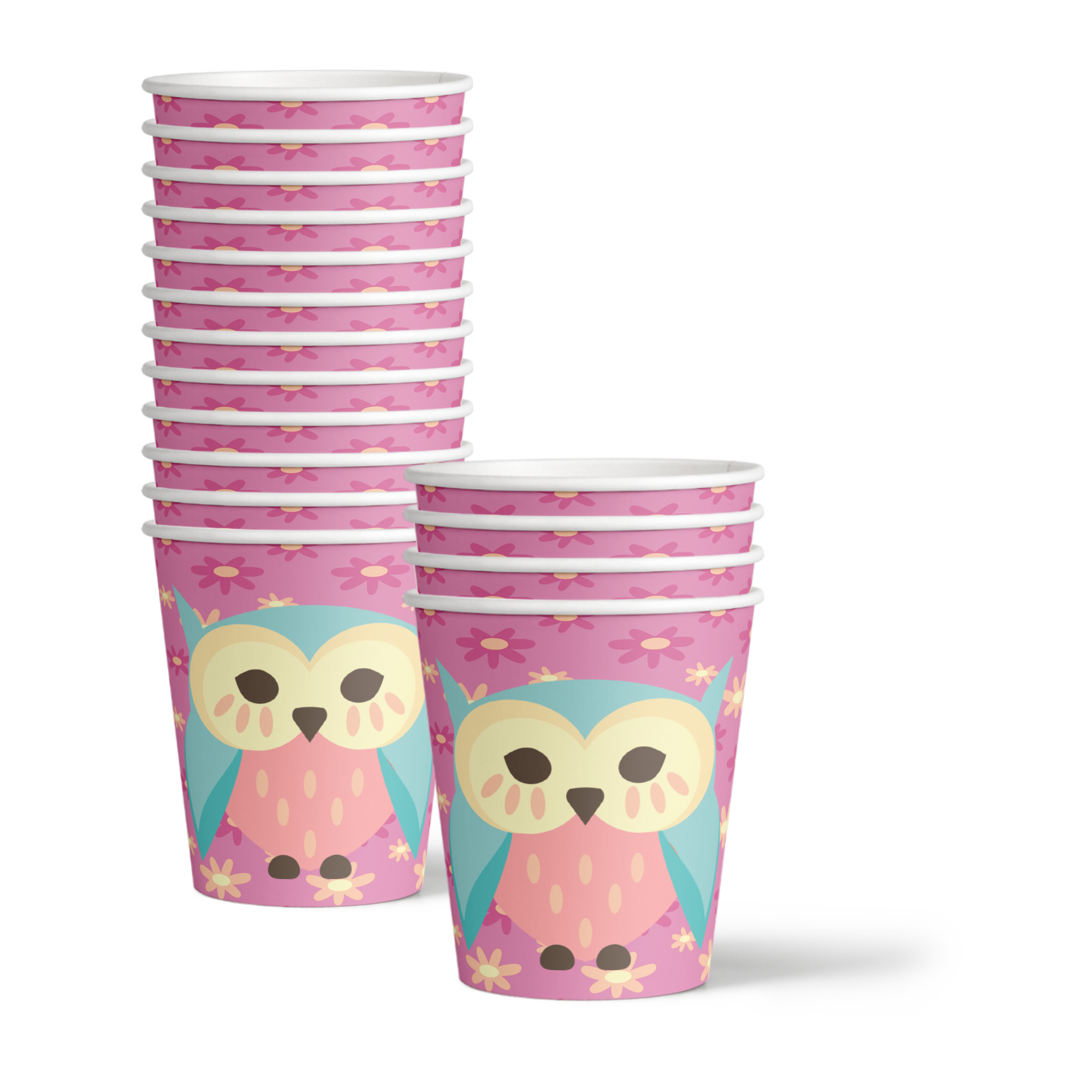 Girl Woodland Animals Birthday Party Tableware Kit For 16 Guests - BirthdayGalore.com