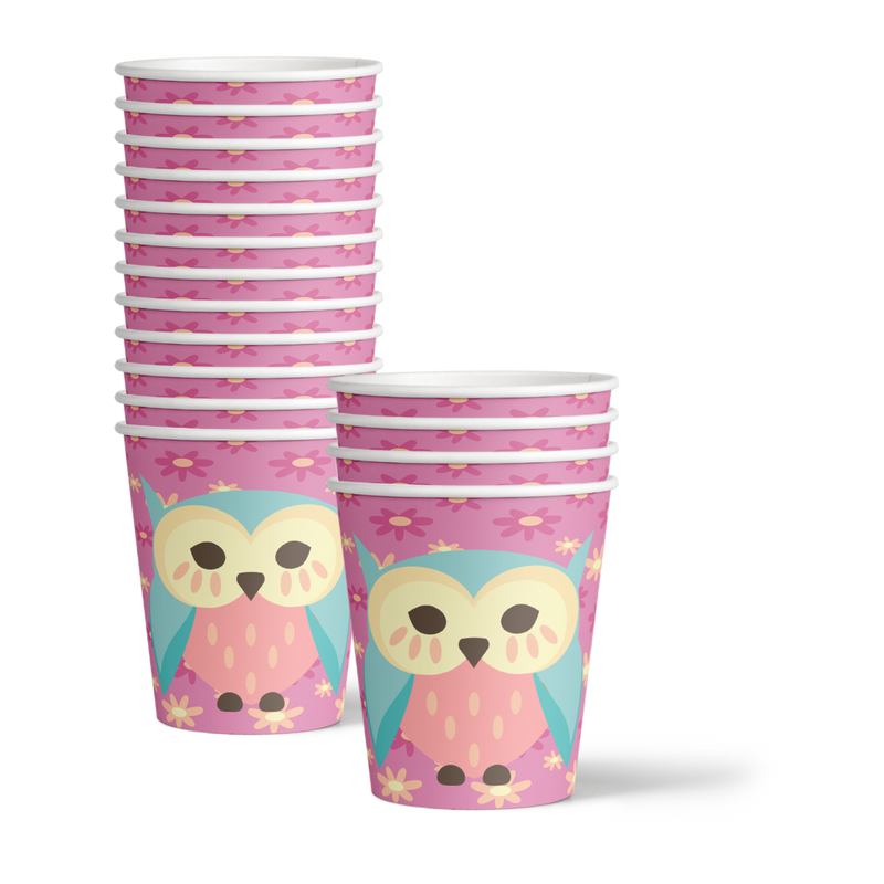 Girl Woodland Animals Birthday Party Tableware Kit For 16 Guests - BirthdayGalore.com