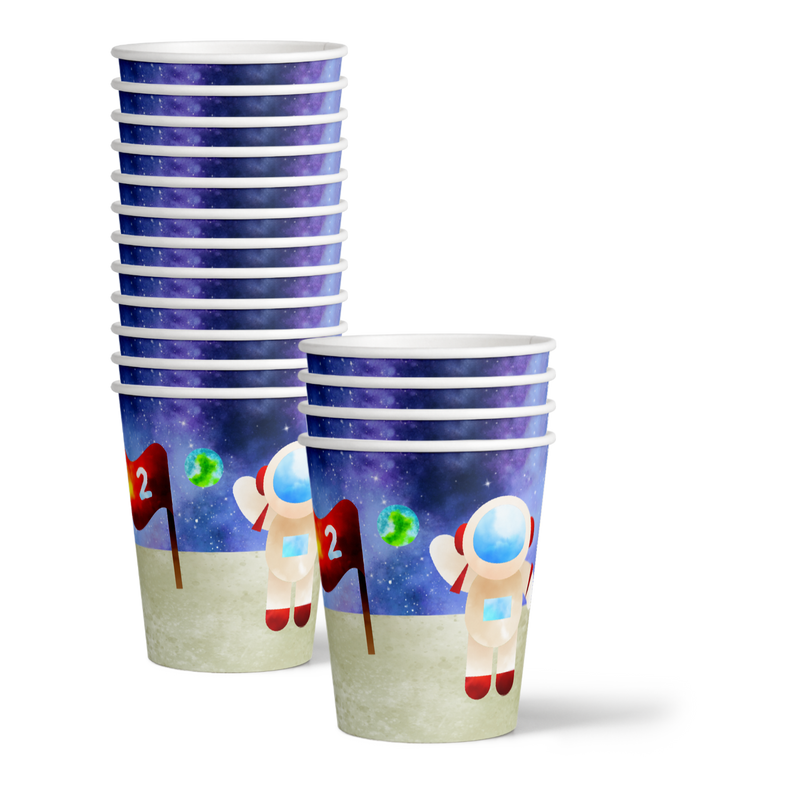 Two The Moon 2nd Birthday Party Tableware Kit For 16 Guests