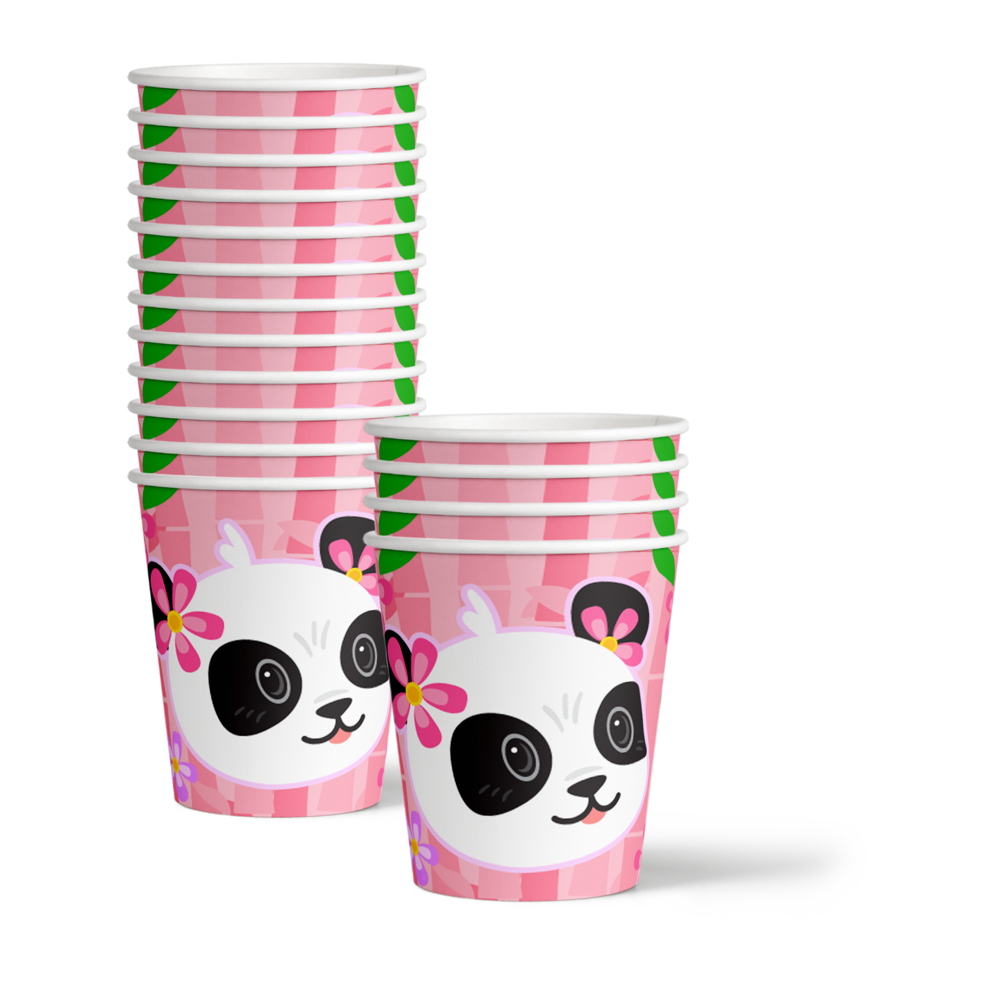 Panda Birthday Party Tableware Kit For 16 Guests - BirthdayGalore.com