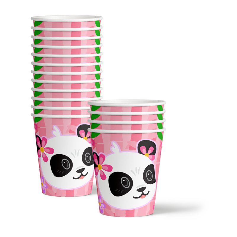 Panda Birthday Party Tableware Kit For 16 Guests - BirthdayGalore.com