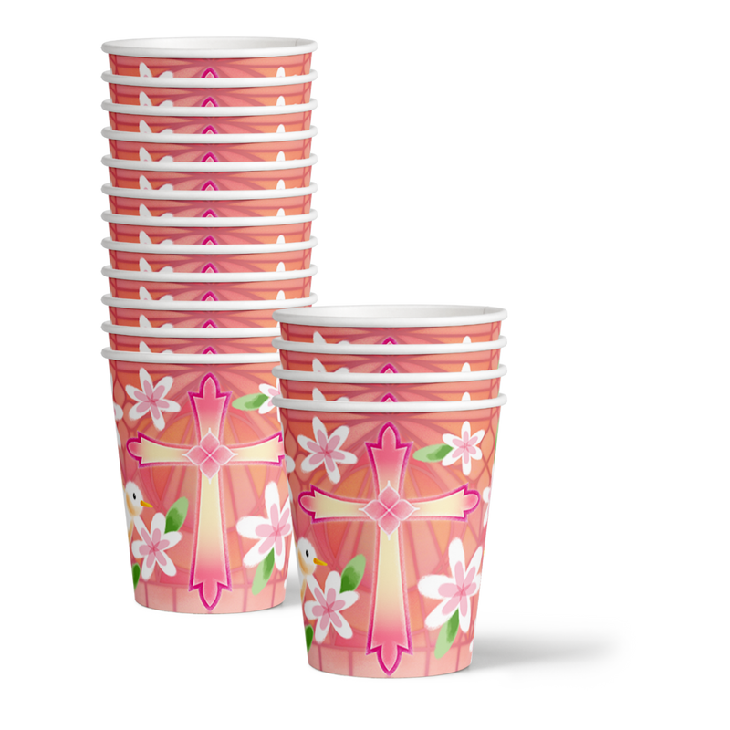 Birthday Galore Baptism Girl Party Tableware Kit For 16 Guests