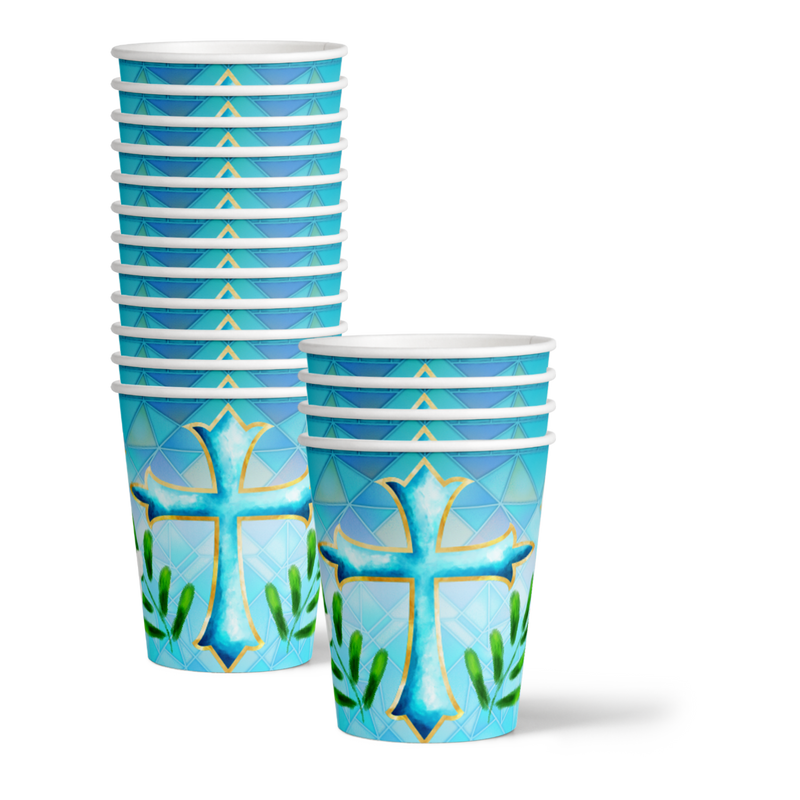 Birthday Galore Baptism Boy Party Tableware Kit For 16 Guests