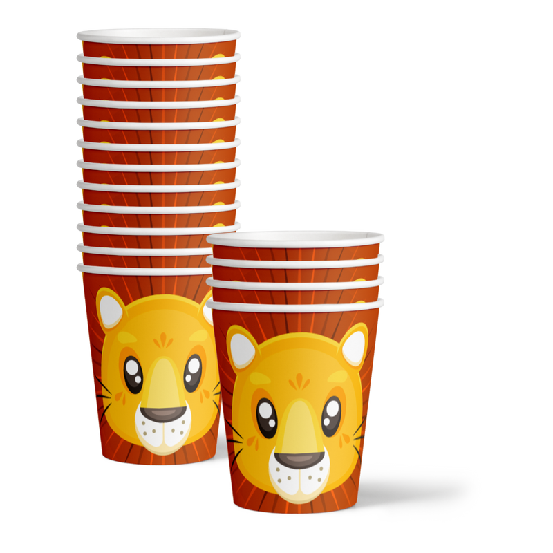 Lion Birthday Party Tableware Kit For 16 Guests