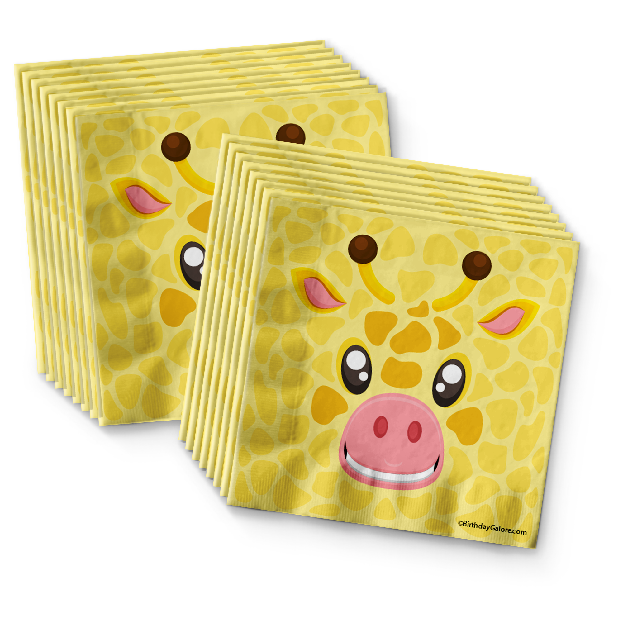 Giraffe Birthday Party Tableware Kit For 16 Guests