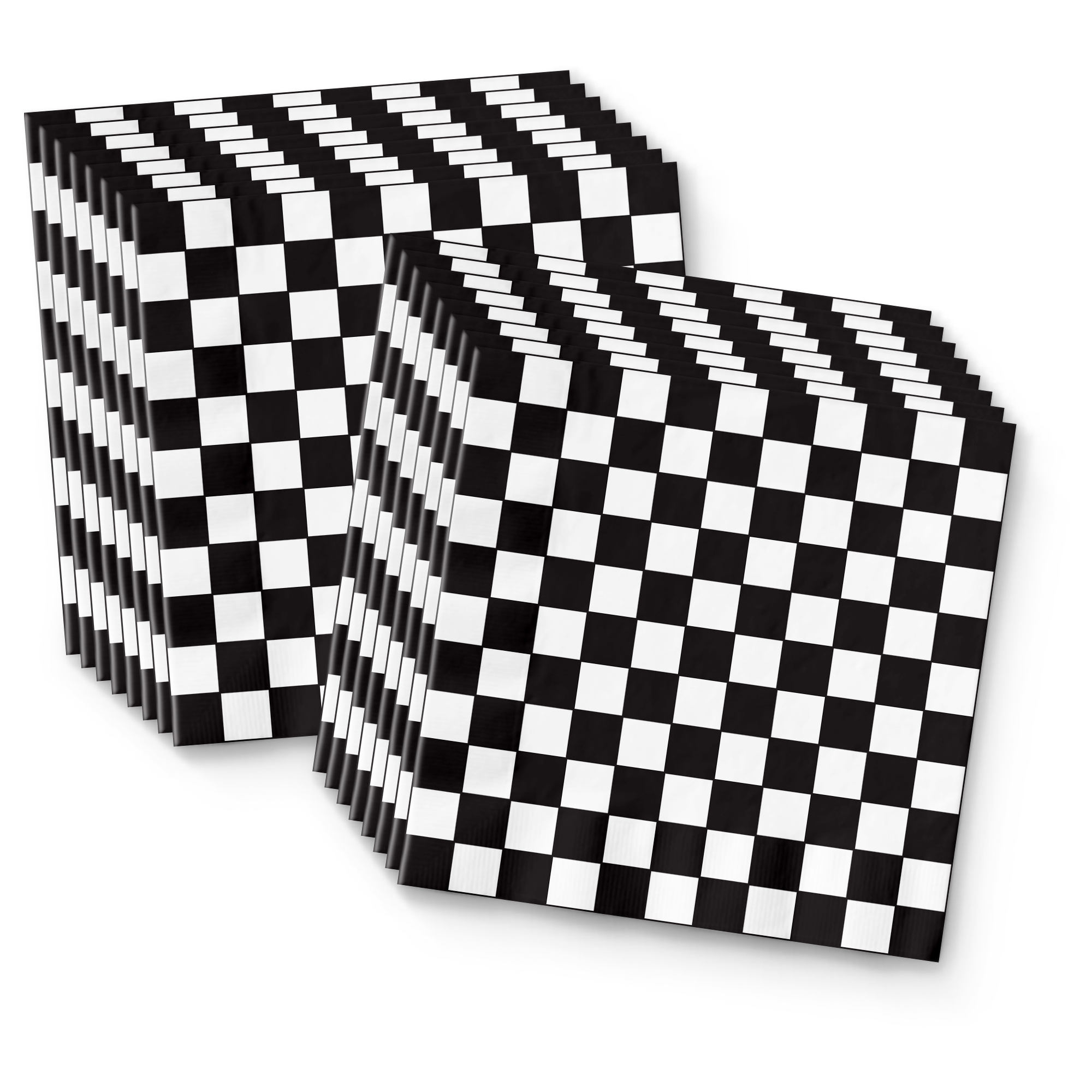 Checkered Flag Birthday Party Tableware Kit For 16 Guests - BirthdayGalore.com