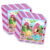 Girl Little Dino Pink Dinosaur Birthday Party Tableware Kit For 16 Guests - BirthdayGalore.com