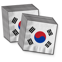 South Korean Flag Birthday Party Tableware Kit For 16 Guests