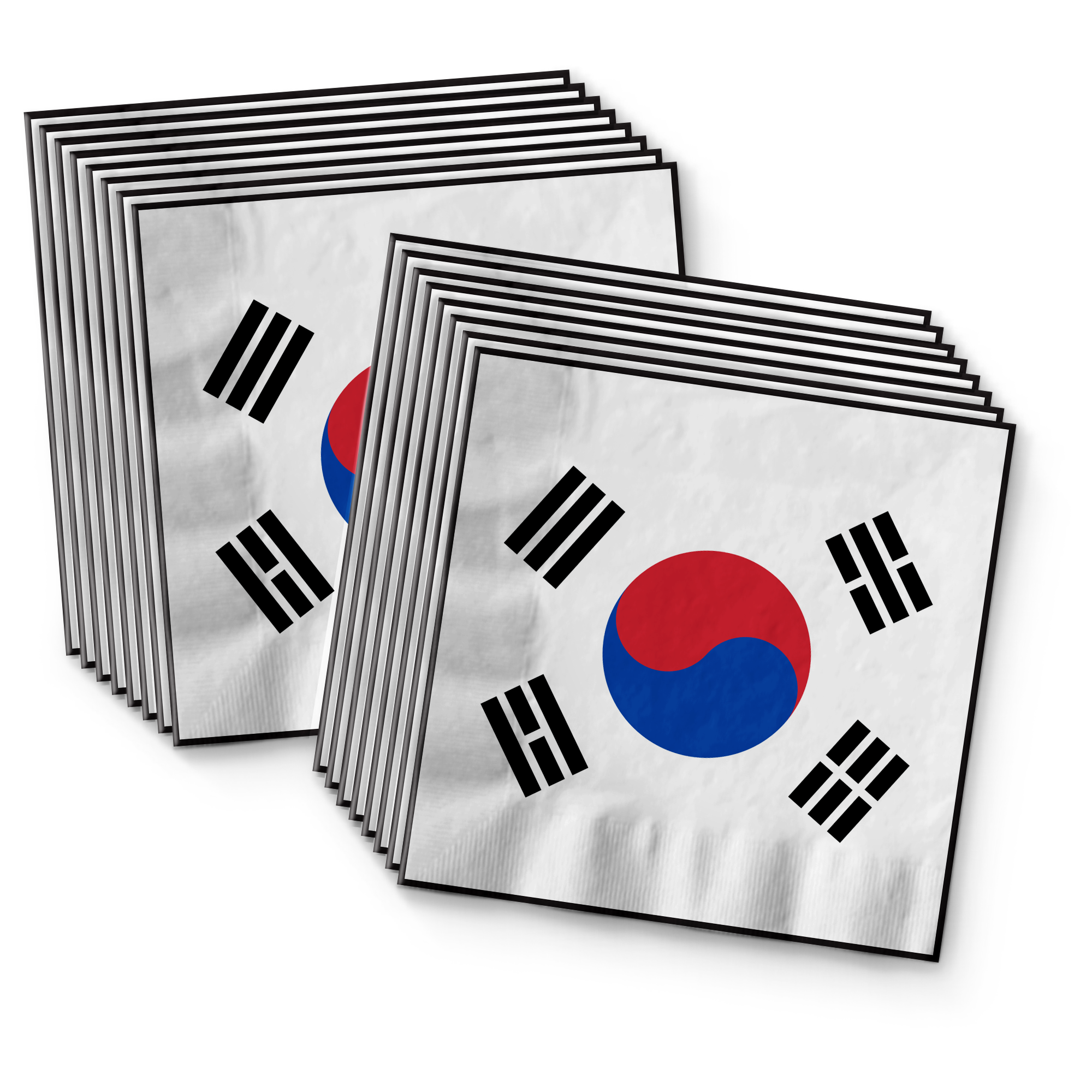 South Korean Flag Birthday Party Tableware Kit For 16 Guests
