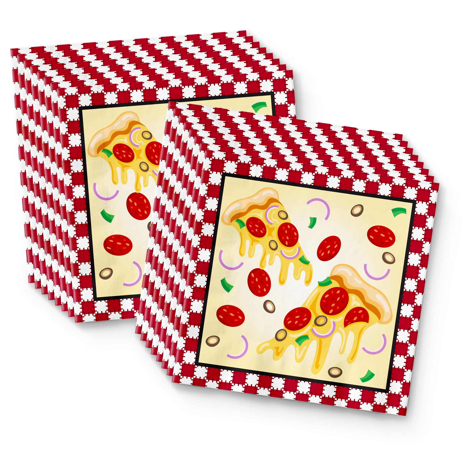 Pizza Birthday Party Tableware Kit For 16 Guests - BirthdayGalore.com