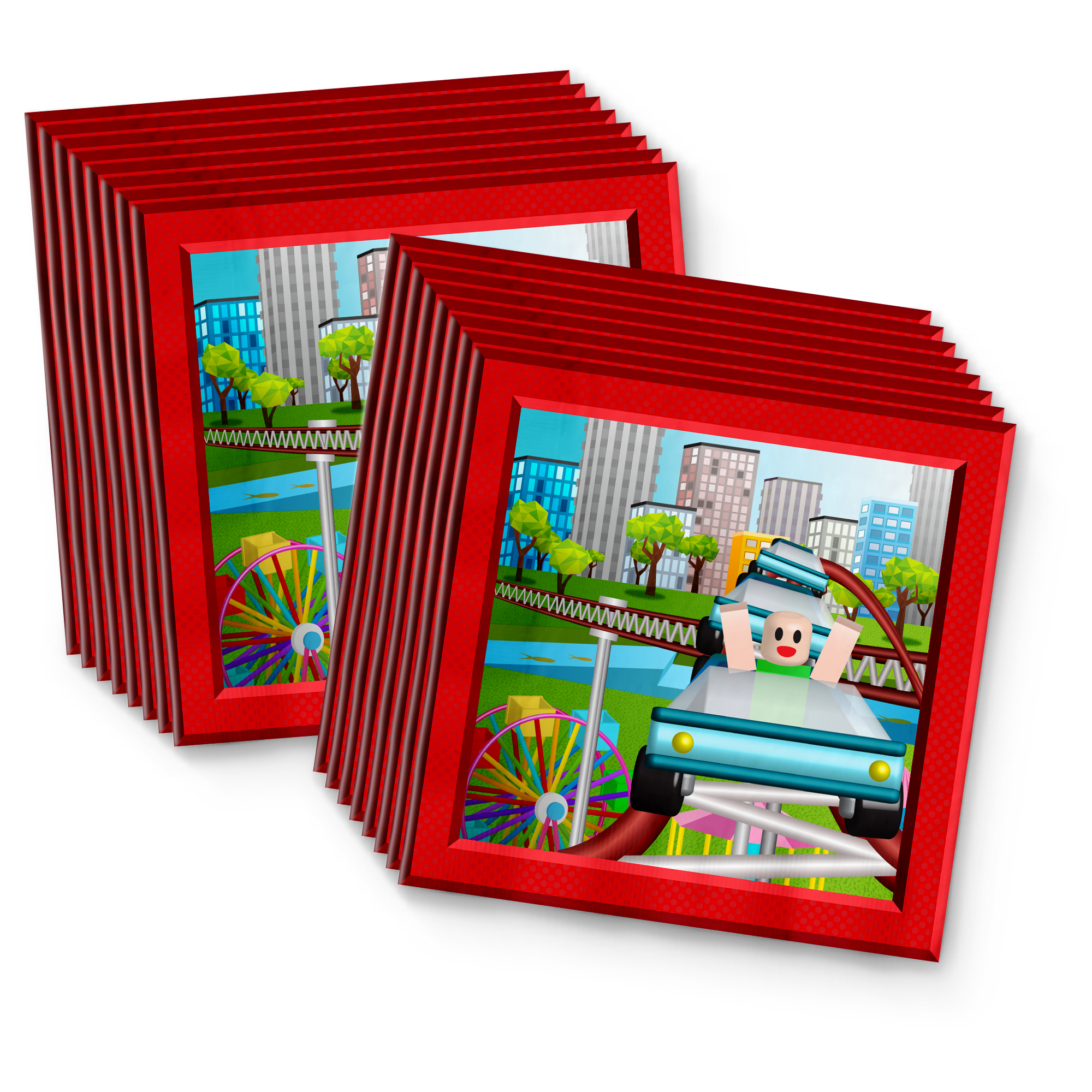 Robot Blocks Birthday Party Supplies Napkins 100pcs Value Pack