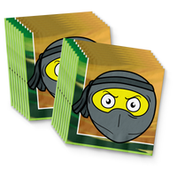 Ninja Master Birthday Party Tableware Kit For 16 Guests - BirthdayGalore.com