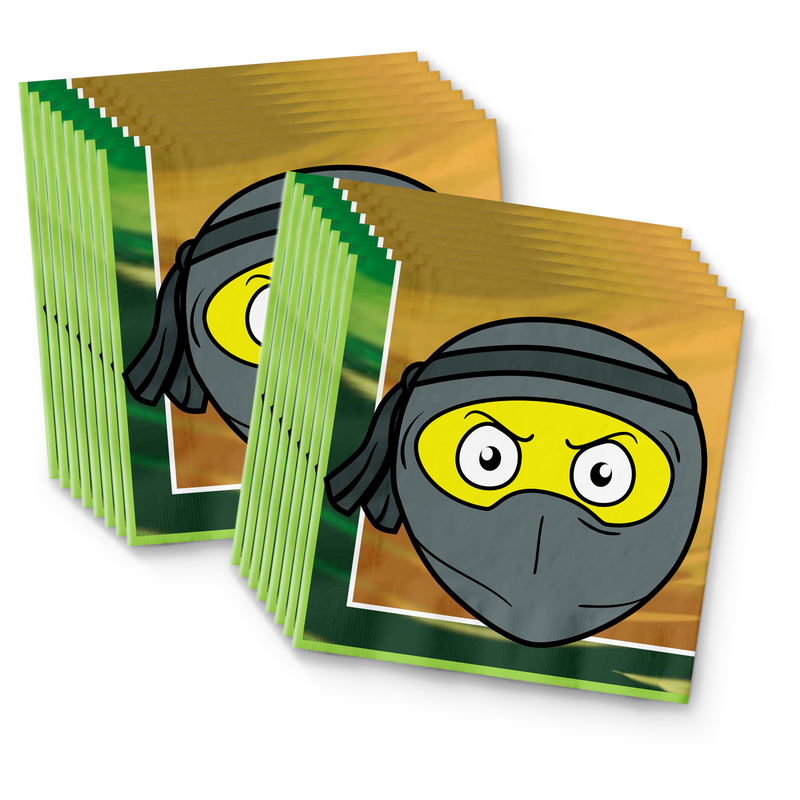 Ninja Master Birthday Party Tableware Kit For 16 Guests - BirthdayGalore.com