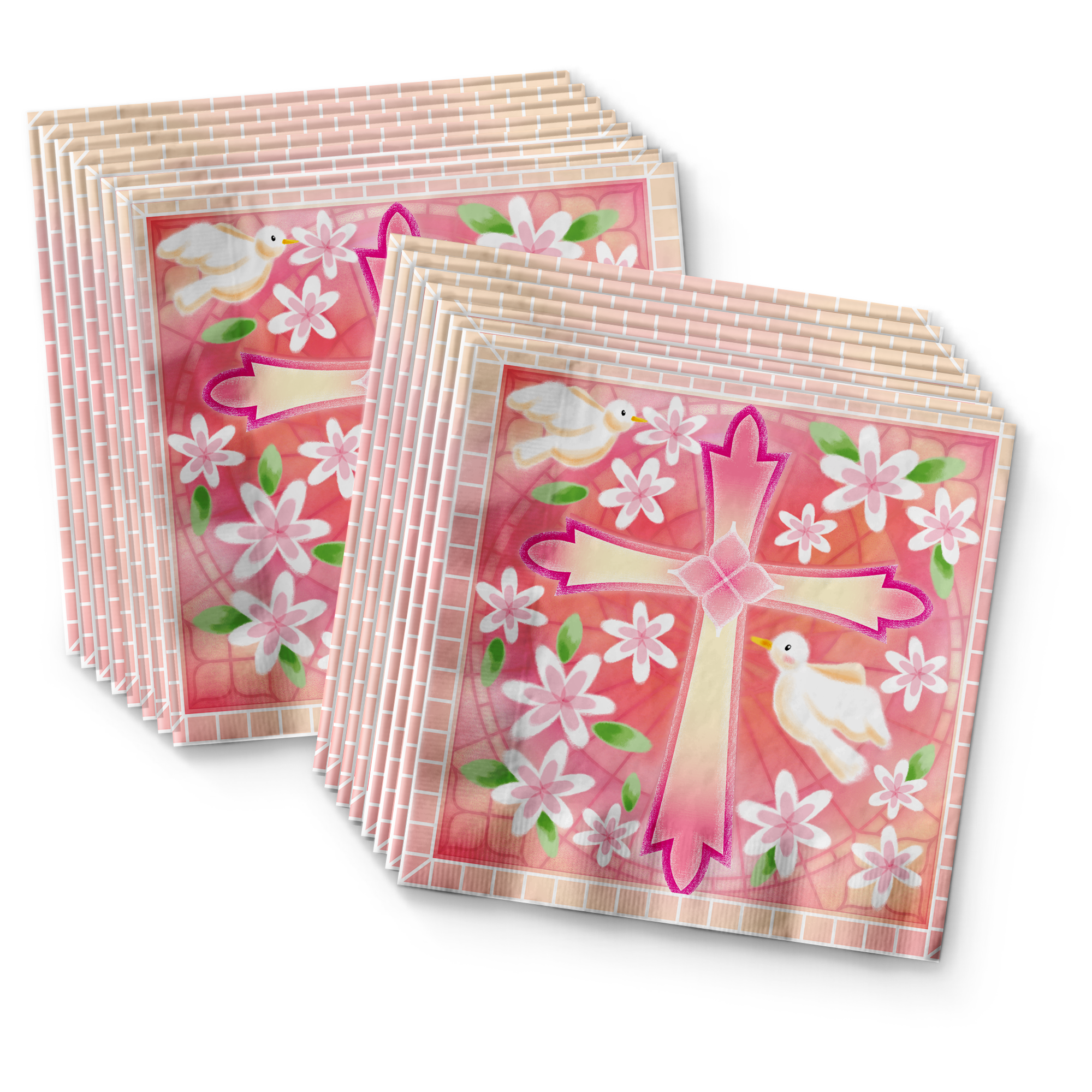 Birthday Galore Baptism Girl Party Tableware Kit For 16 Guests