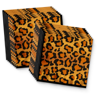 Leopard Print Birthday Party Tableware Kit For 16 Guests