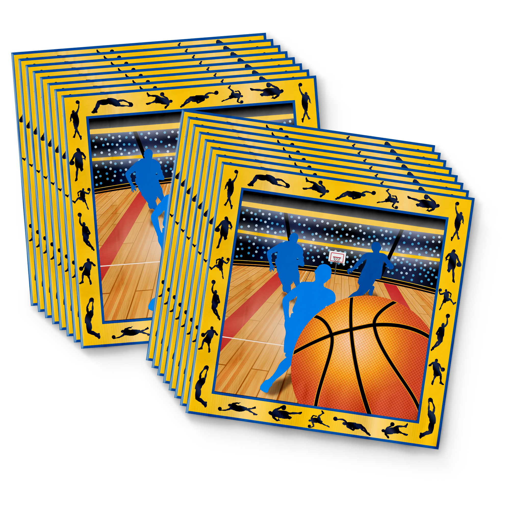 Basketball Star Birthday Party Tableware Kit For 16 Guests - BirthdayGalore.com