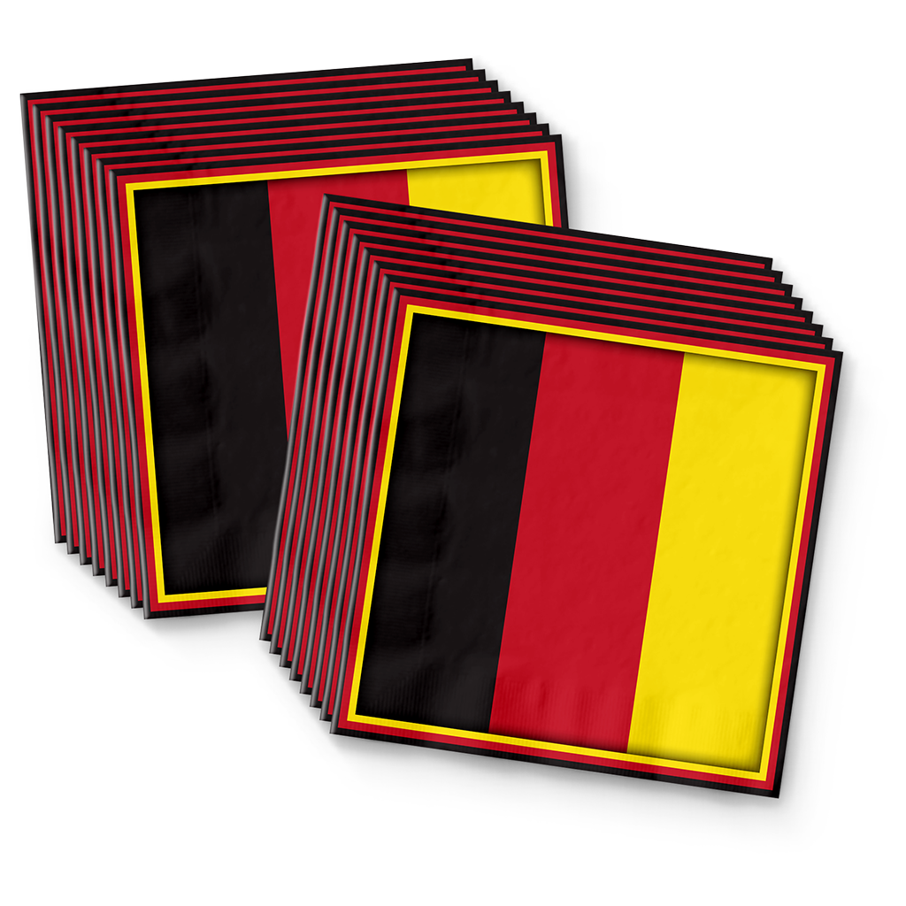 German Flag Birthday Party Tableware Kit For 16 Guests - BirthdayGalore.com