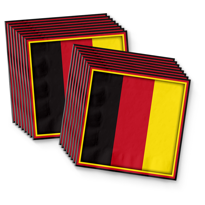 German Flag Birthday Party Tableware Kit For 16 Guests - BirthdayGalore.com