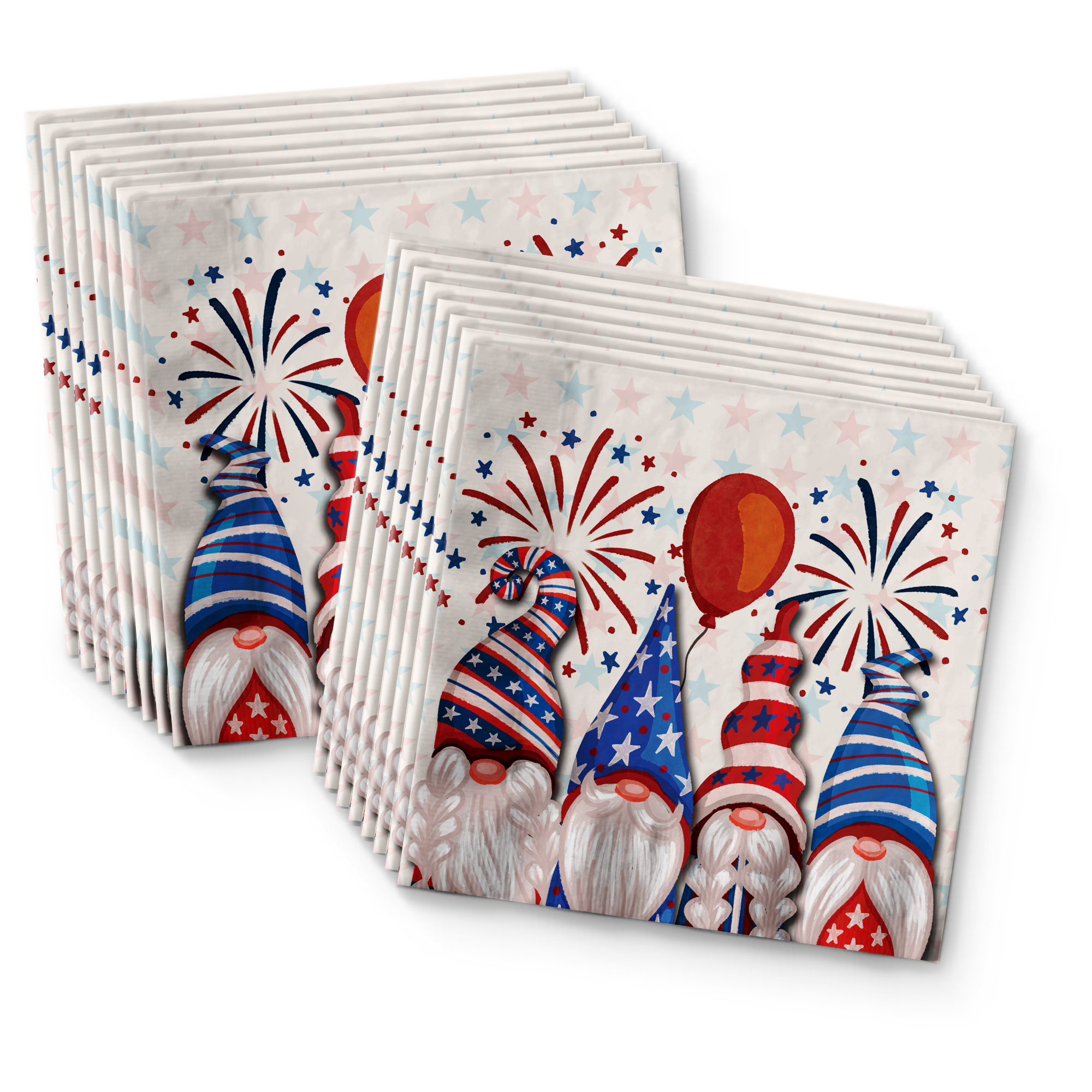 Patriotic Gnomes Birthday Party Tableware Kit For 16 Guests