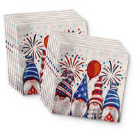 Patriotic Gnomes Birthday Party Tableware Kit For 16 Guests