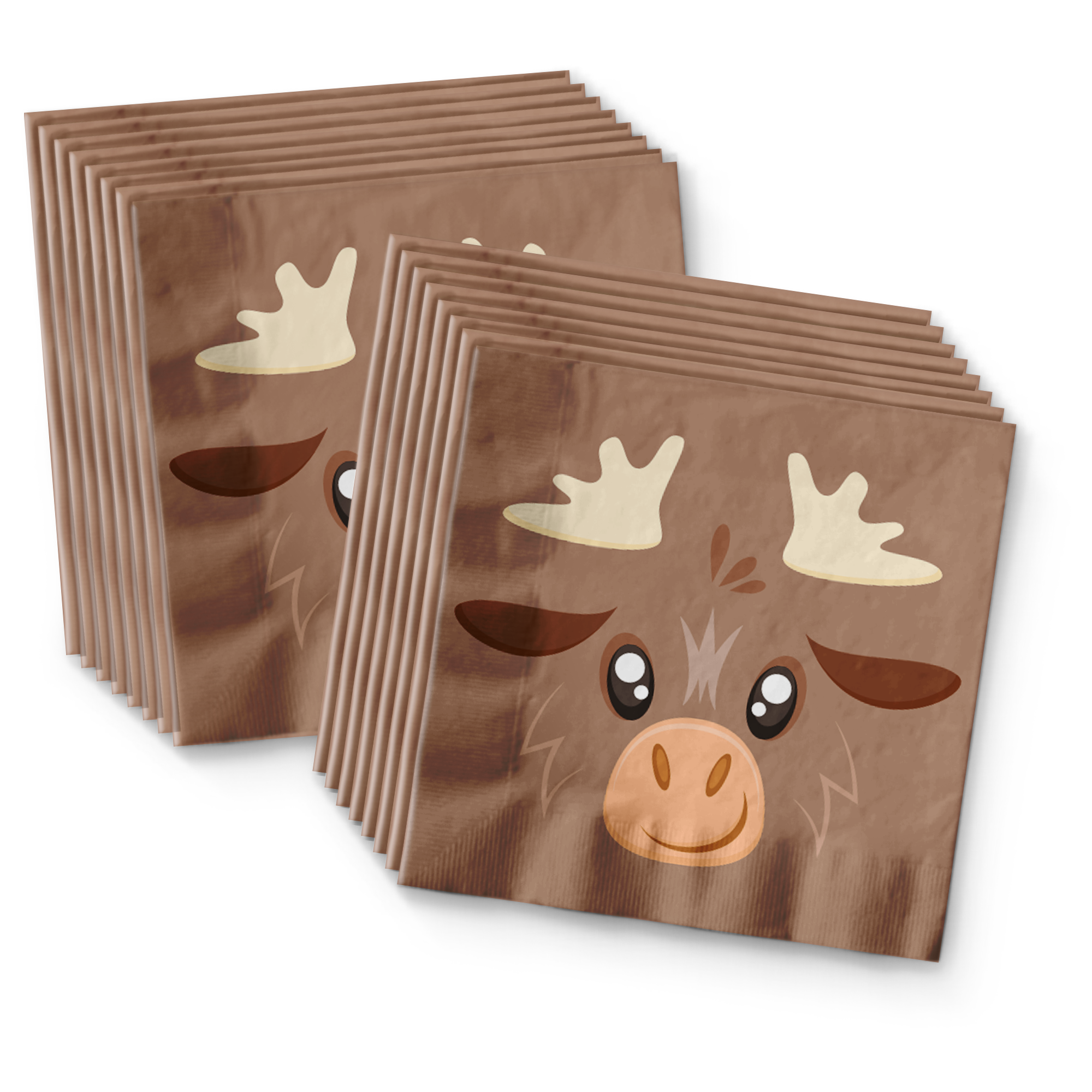 Moose Birthday Party Tableware Kit For 16 Guests