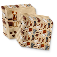 Coffee Birthday Party Tableware Kit For 16 Guests